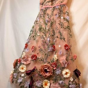 Marchesa Motte flowered gown
